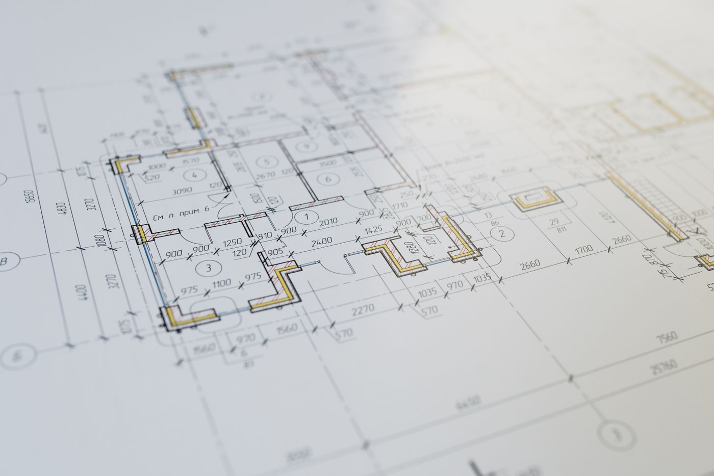 Plano de arquitectura de una promoción de viviendas